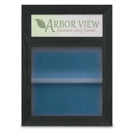 United Visual Products Outdoor Enclosed Combo Board, 48"x36", Gold Frame/White Porc & Keylime UVCB4836ODG-WHTPORC-KEYLIME
